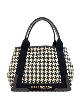 Balenciaga Navy Cabas S Tote Bag Canvas